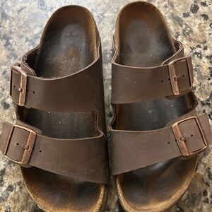 Birkenstock Arizona Dark Brown Slide Sandals Size 39